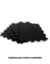 Infinité Piso Comercial 7 mm (+-1mm) 4 lozetas tipo rompecabezas 50x50 cm Negro IF-Piso-N7BLACK