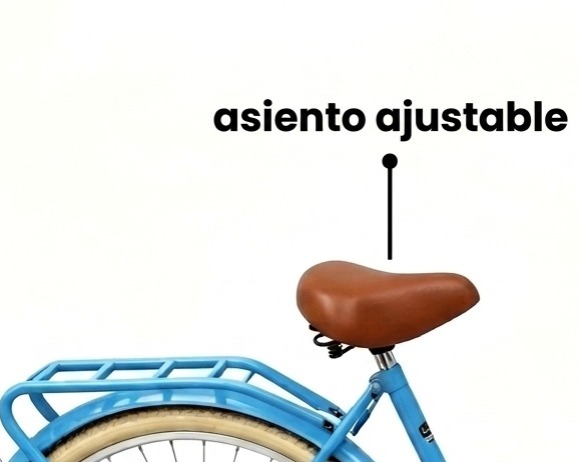 Infinite Bicicleta Urbana R26 Vintage Turismo Azul Pastel con Canasta IF-A3