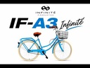 Infinite Bicicleta Urbana R26 Vintage Turismo Azul Pastel con Canasta IF-A3