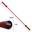 Infinité Barra Olímpica de Aluminio Color Rojo 180 CM 5 KG IF-180/RED