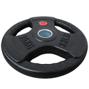 INFINITÉ DISCO OLIMPICO NEGRO FORRO DE GOMA 3 PERFORACIONES 15 KG/3-HOLES BLACK RUBBER  PLATE  15 KG