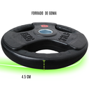 INFINITÉ DISCO OLIMPICO NEGRO FORRO DE GOMA 3 PERFORACIONES 15 KG/3-HOLES BLACK RUBBER  PLATE  15 KG