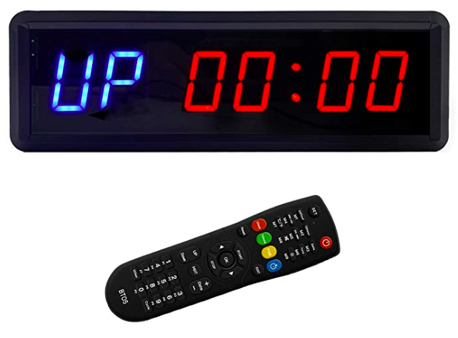 Reloj con temporizador de intervalos LED cronómetro con control remoto para gimnasio