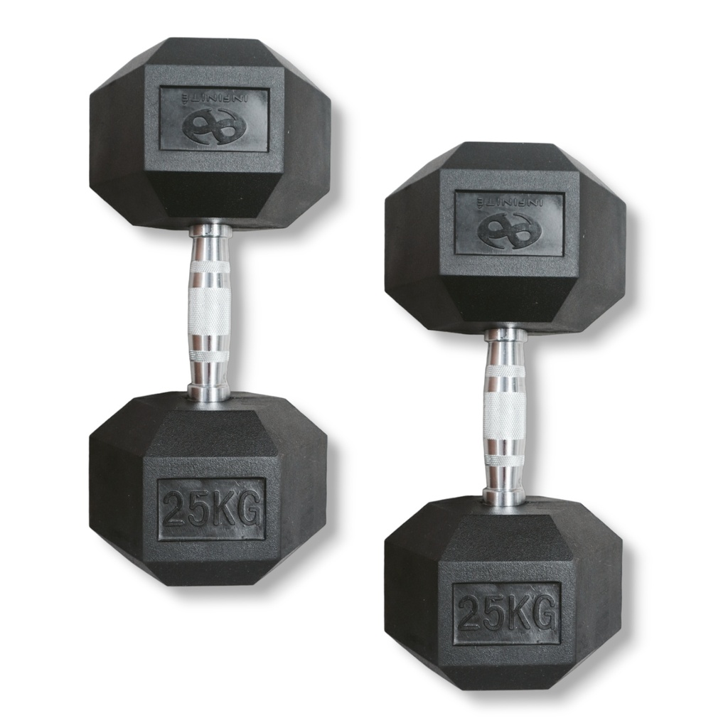 Infinité Par de Mancuernas Hexagonales 25 Kg IF-HK25