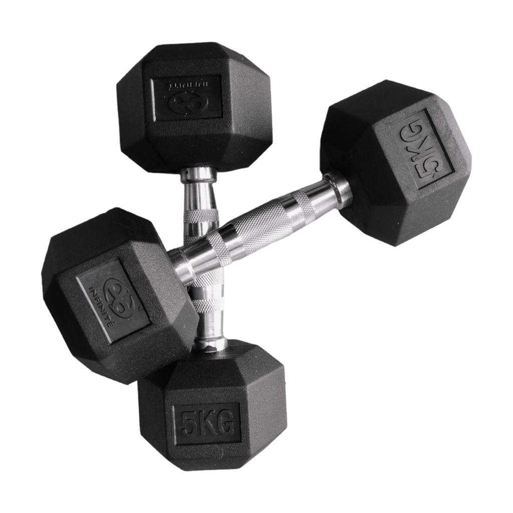 Infinité Par de Mancuernas Hexagonal 5 Kg IF-HK5