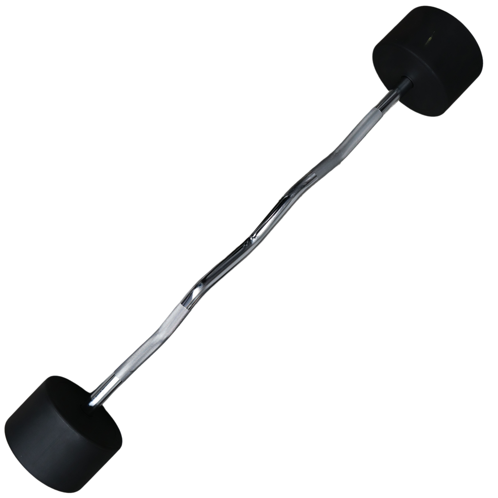 Infinité Barbell EZ Curl/Barra Curva/Barra Z peso integrado 45 Kg Línea económica IF-LEBC45