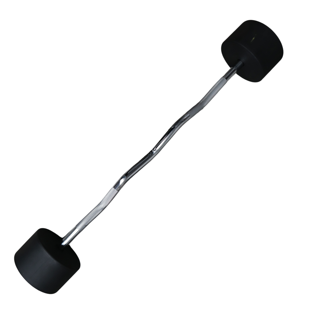 Infinité Barbell EZ Curl/Barra Curva/Barra Z peso integrado 55 Kg Línea económica IF-LEBC55