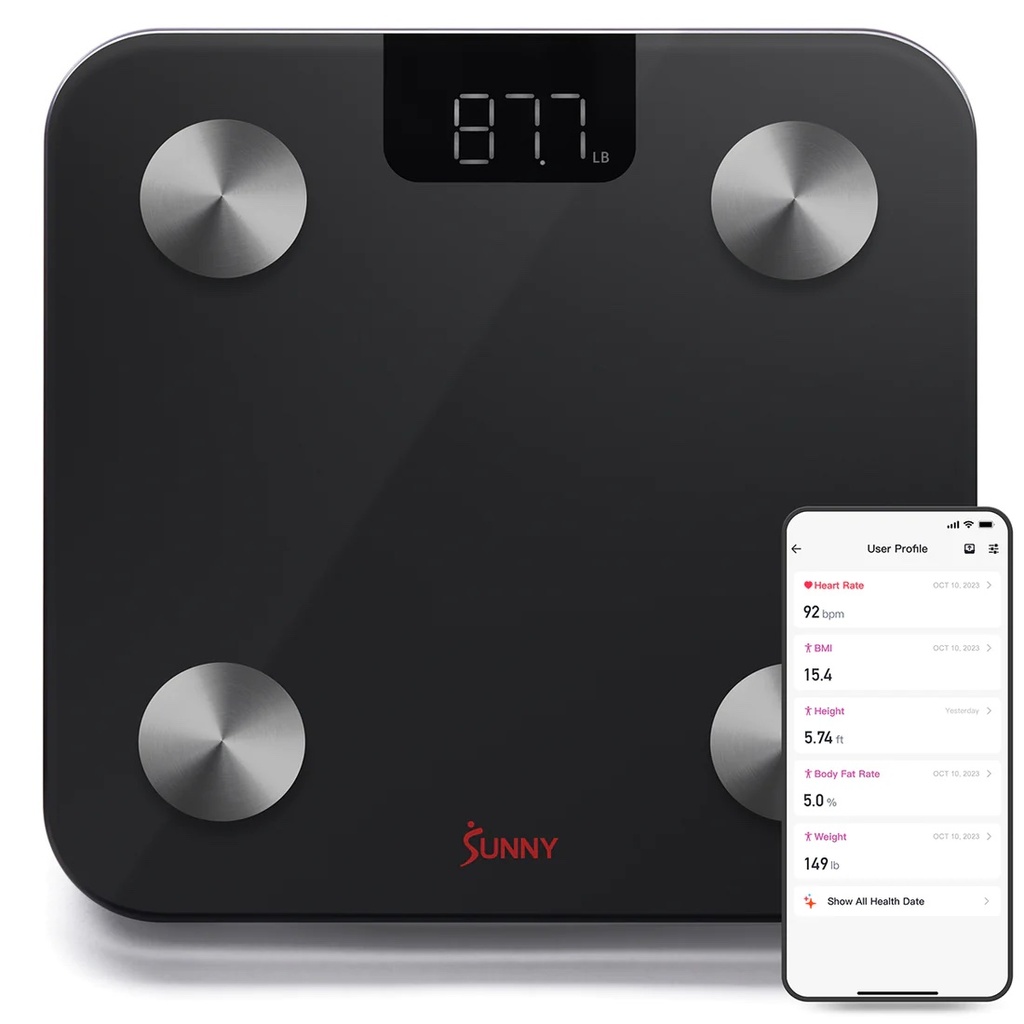 Sunny Fitness Váscula Inteligente Compatible con la aplicación SF-WS022063