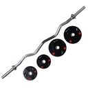 Infinité barra curva terminación roscada 28mm + Discos 1.25 kg y 2.5 kg IF-PRB47-SET