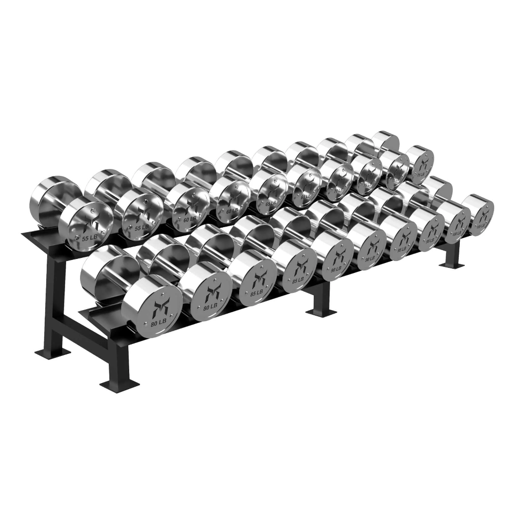 Infinite Set de mancuernas Cromadas 10 Pares en Kg IF-Set-MCR01 (Set de 2.5 Kg a 30Kg total 340Kg)
