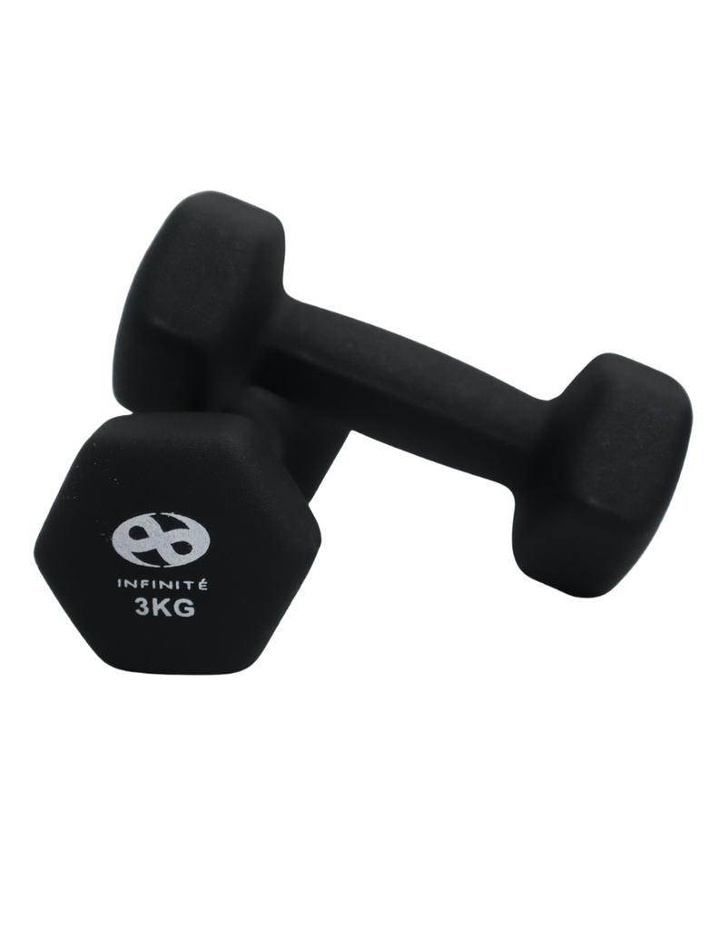 Infinité Par de Mancuernas de Neopreno 3kg IF-MN3-BLK 