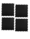 Infinité Piso Comercial 7 mm (+-1mm) 4 lozetas tipo rompecabezas 50x50 cm Negro IF-Piso-N7BLACK