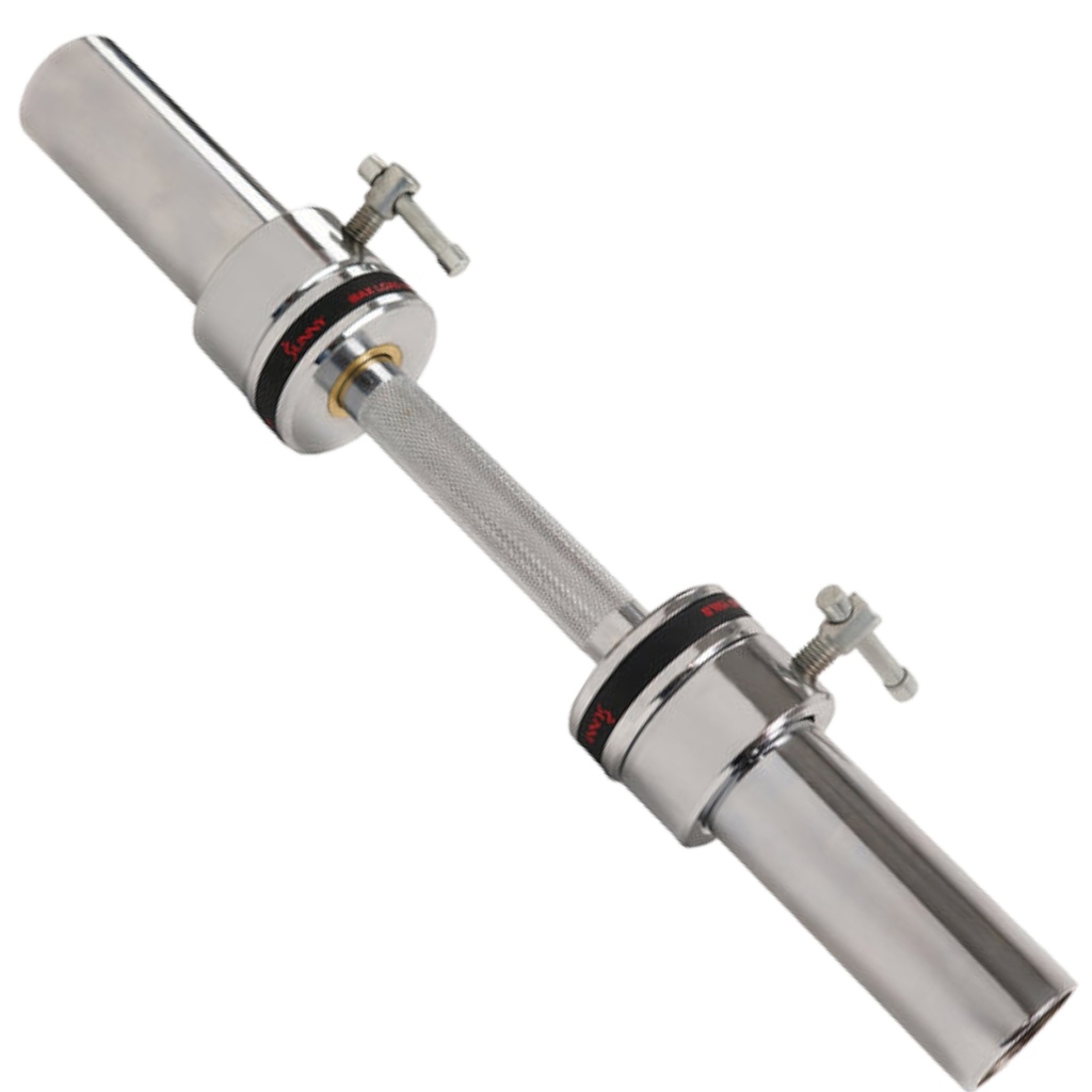 Sunny Barra Olímpica corta de 20" con seguros para armar tus mancuernas SF-OB-20