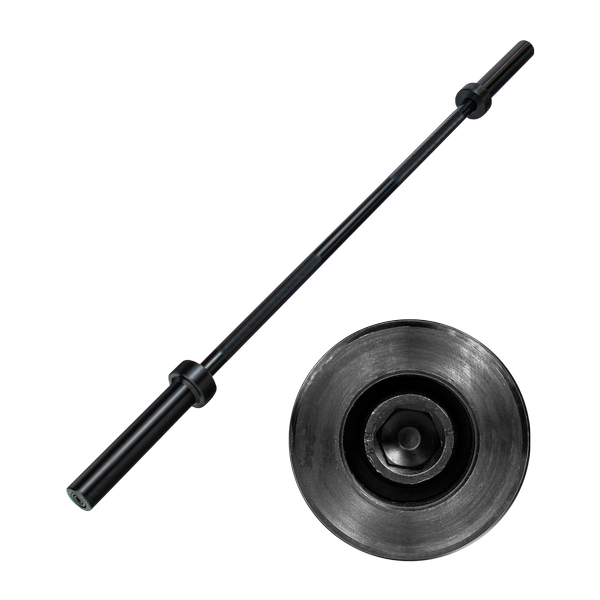 Oly Bar-5 feet Black - 30mm grip  -space between collars 37" Marca Body-Solid