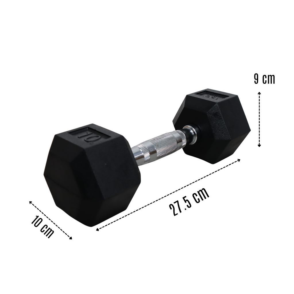 Infinité Mancuerna Hexagonal Goma de alta Resistencia Par 10 Lb IF-HL10