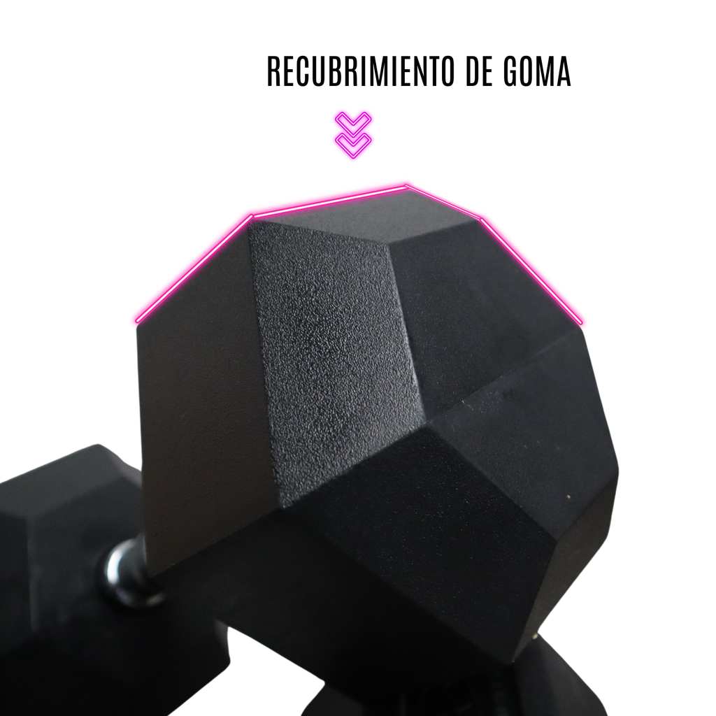 Infinité Mancuerna Hexagonal Goma de alta Resistencia Par 45 Lb IF-HL45