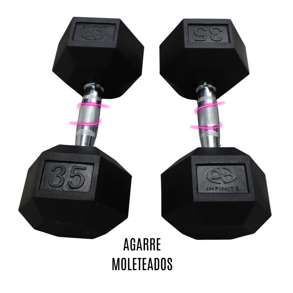 Infinité Mancuerna Hexagonal Goma de alta Resistencia Par 35 Lb IF-HL35