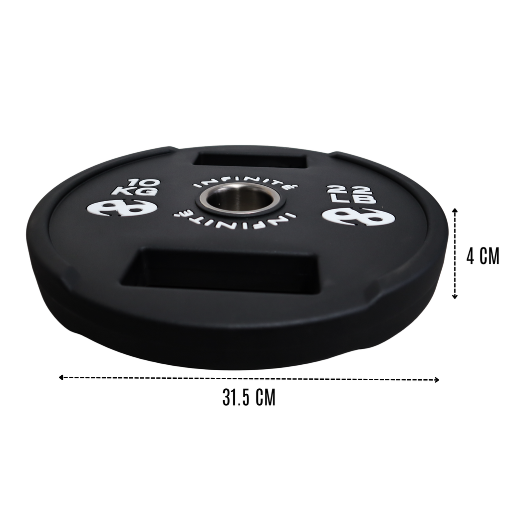 INFINITE disco de uretano olimpico profesional de uretano 10 kg IF-DU 10