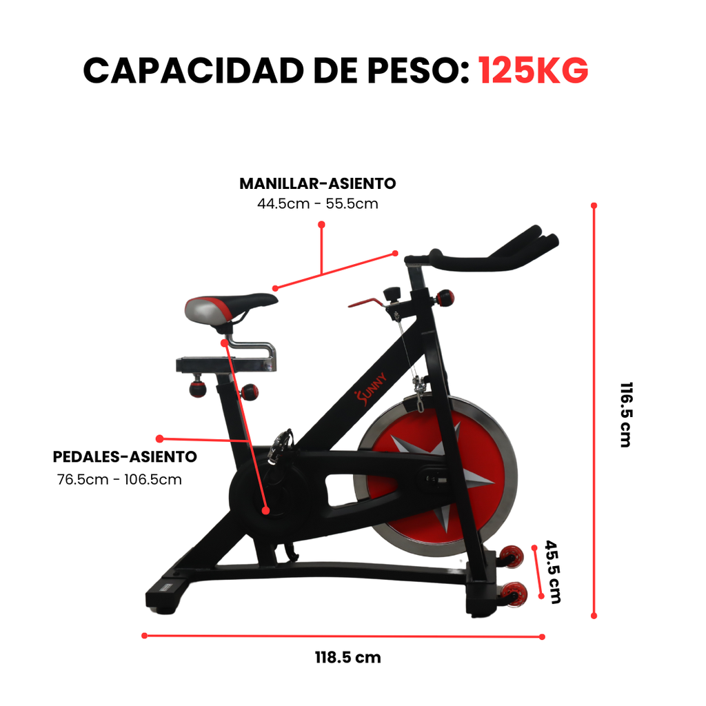 Sunny Bicicleta de Profesional Indoor Cycling Bike  color Negro SF-B901BK