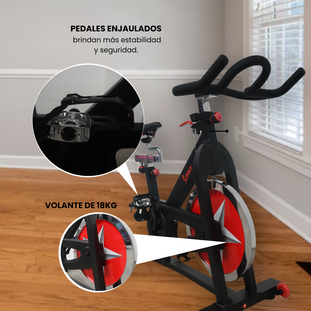 Sunny Bicicleta de Profesional Indoor Cycling Bike  color Negro SF-B901BK