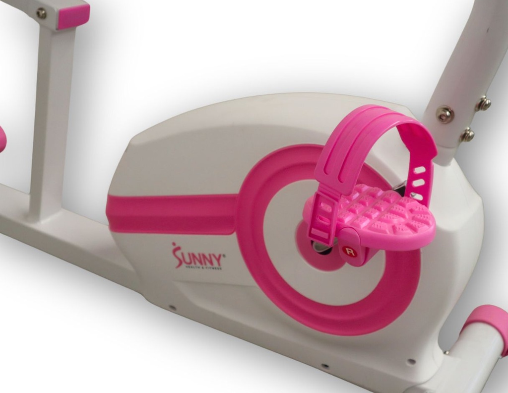 Sunny Health and fitness Bicicleta reclinada inteligente magnética Rosa SF-RB422003P