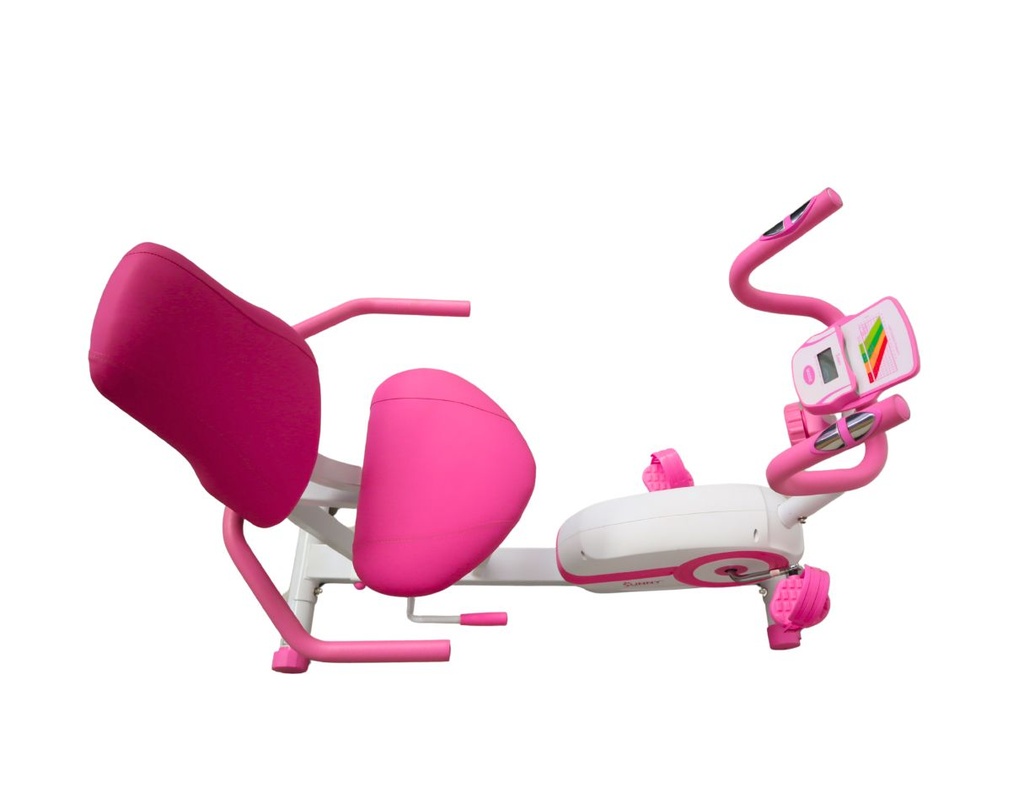 Sunny Health and fitness Bicicleta reclinada inteligente magnética Rosa SF-RB422003P