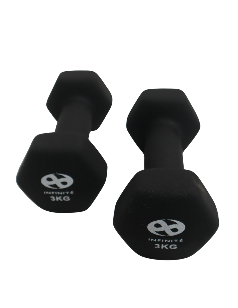 Infinité Par de Mancuernas de Neopreno 3kg IF-MN3-BLK 