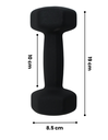 Infinité Par de Mancuernas de Neopreno 3kg IF-MN3-BLK 