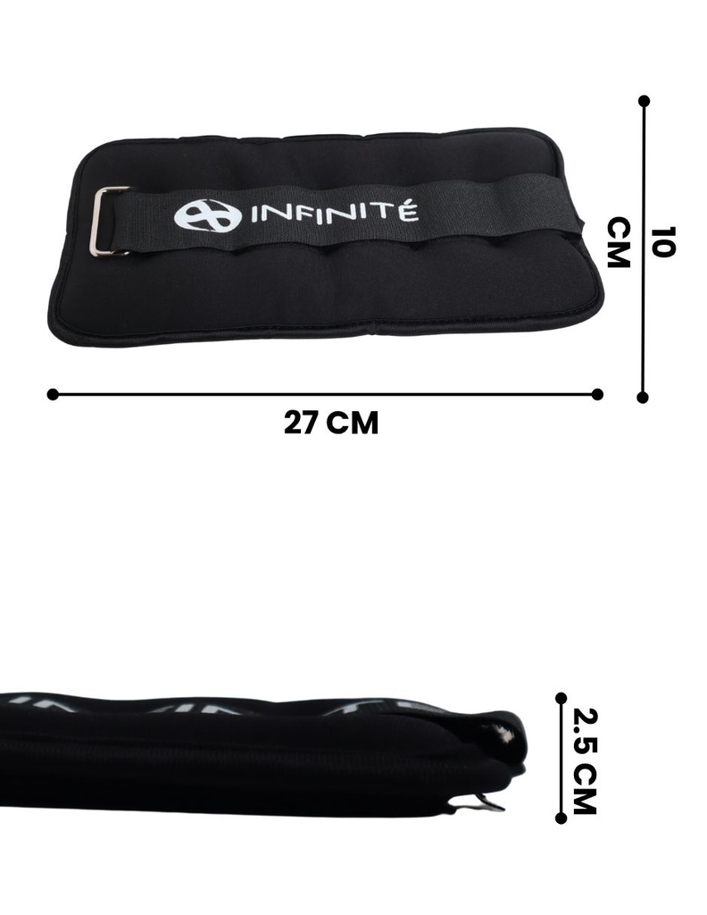 Infinté Muñequera- Tobillera- Polaina/Weighted Wrist/Ankle Band - 1 kg (pair) IF-L1 