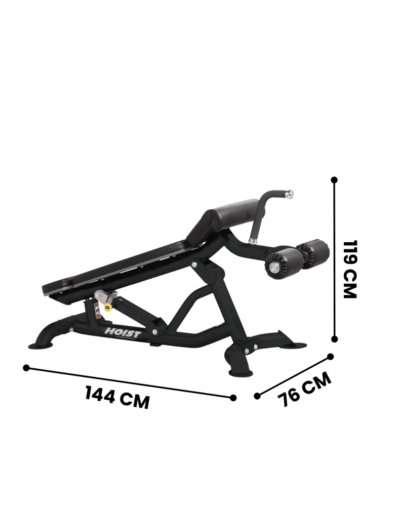 Hoist Banco de abdominales declinado ajustable Negro/ abdominal adjustable bench Black HF-CF-3264 