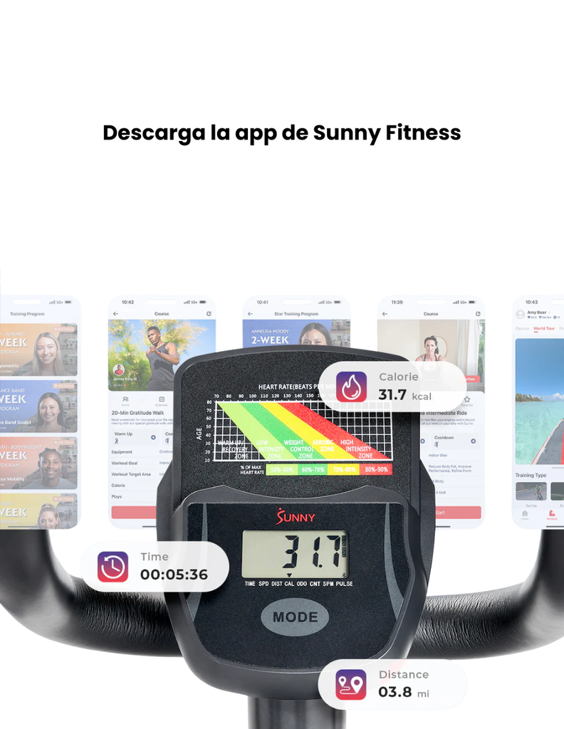 Sunny Health & Fitnes Elíptica Resistencia Magnética Inteligente SF-E905SMART