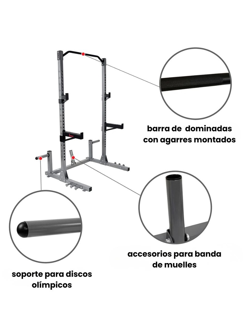 Sunny Health & Fitness Rack de Potencia para Sentadilla Power Rack SF-BH6802