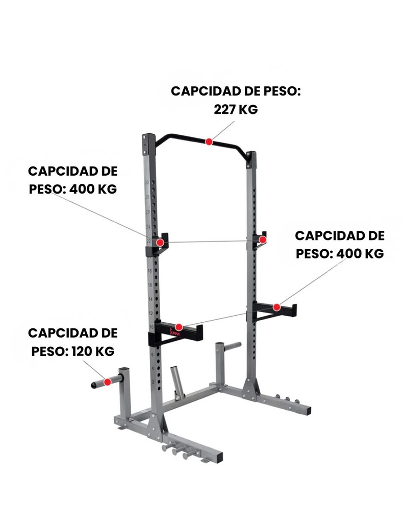 Sunny Health & Fitness Rack de Potencia para Sentadilla Power Rack SF-BH6802