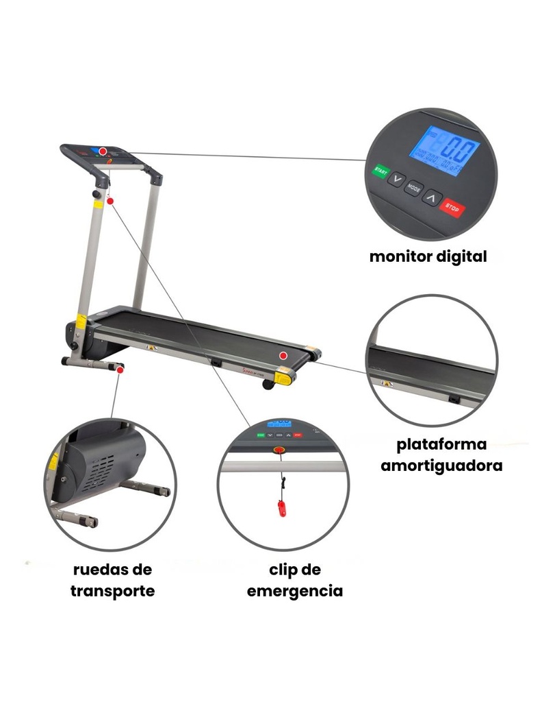 Sunny Health & Fitness Caminadora Plegable con Ahorro de Espacio SF-T7632