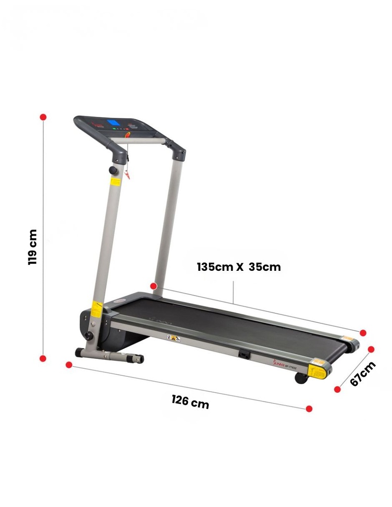Sunny Health & Fitness Caminadora Plegable con Ahorro de Espacio SF-T7632