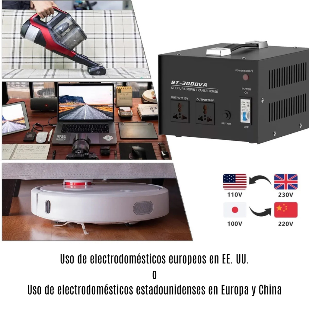 Infinité Convertidor/Transformador de Voltaje de 220 a 110 y 110 a 220 Mod. IF-ST2000W