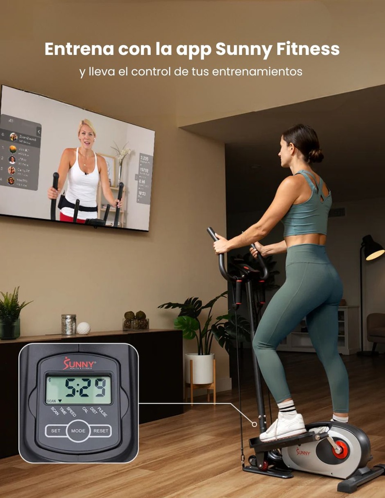 Sunny Health & Fitness Mini Elliptical Exercise Trainer / Mini máquina elíptica / SF-E323057