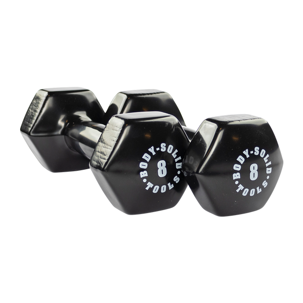 black 8lb vinyl dumbell