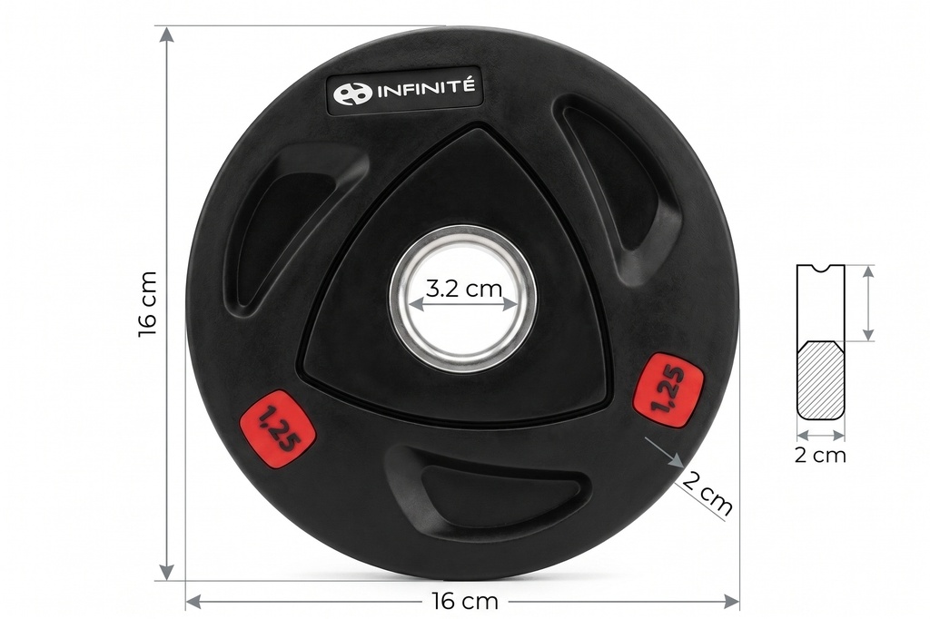 Infinité Disco Estándar Profesional con forro de goma, diámetro interior 30 mm 1.25 Kg IF-LE30/1K