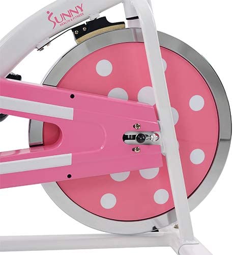 Sunny Health &amp; Fitness Pink Indoor Cycling Bike