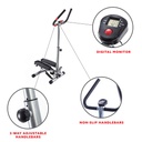 Sunny Health & Fitness Mini Escaladora con soporte/Twist Stepper w/ Handle Bar