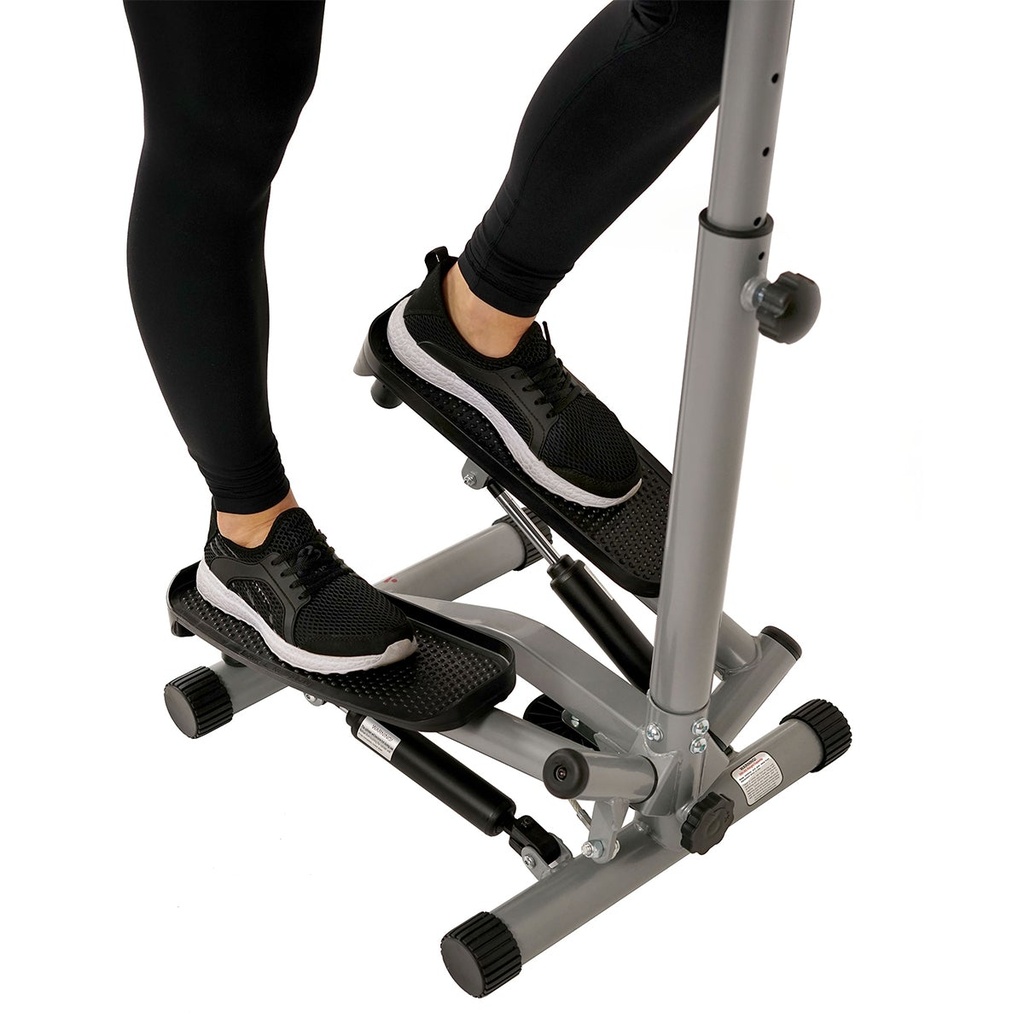 Sunny Health & Fitness Mini Escaladora con soporte/Twist Stepper w/ Handle Bar