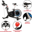 Sunny Health & Fitness - Bicicleta Entrenadora de Pista Comercial -Ciclismo Interior ASUNA - SF-B6100