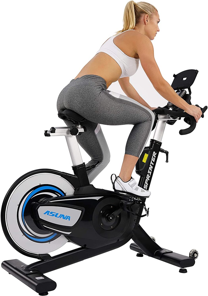 Sunny Health &amp; Fitness - Bicicleta Entrenadora de Pista Comercial -Ciclismo Interior ASUNA - SF-B6100