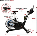 Sunny Health & Fitness - Bicicleta Entrenadora de Pista Comercial -Ciclismo Interior ASUNA - SF-B6100