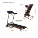 Sunny Caminadora Plegable con Inclinación Automática, display LCD, App Inteligente y Amortiguación SF-T7705