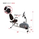 BICICLETA ESTÁTICA RECLINADA MAGNÉTICA SUNNY HEALTH & FITNESS