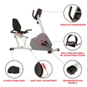 BICICLETA ESTÁTICA RECLINADA MAGNÉTICA CON TRANSMISIÓN POR CORREA SILENCIOSA MONITOR DE RENDIMIENTO CALCULADORA DE IMC