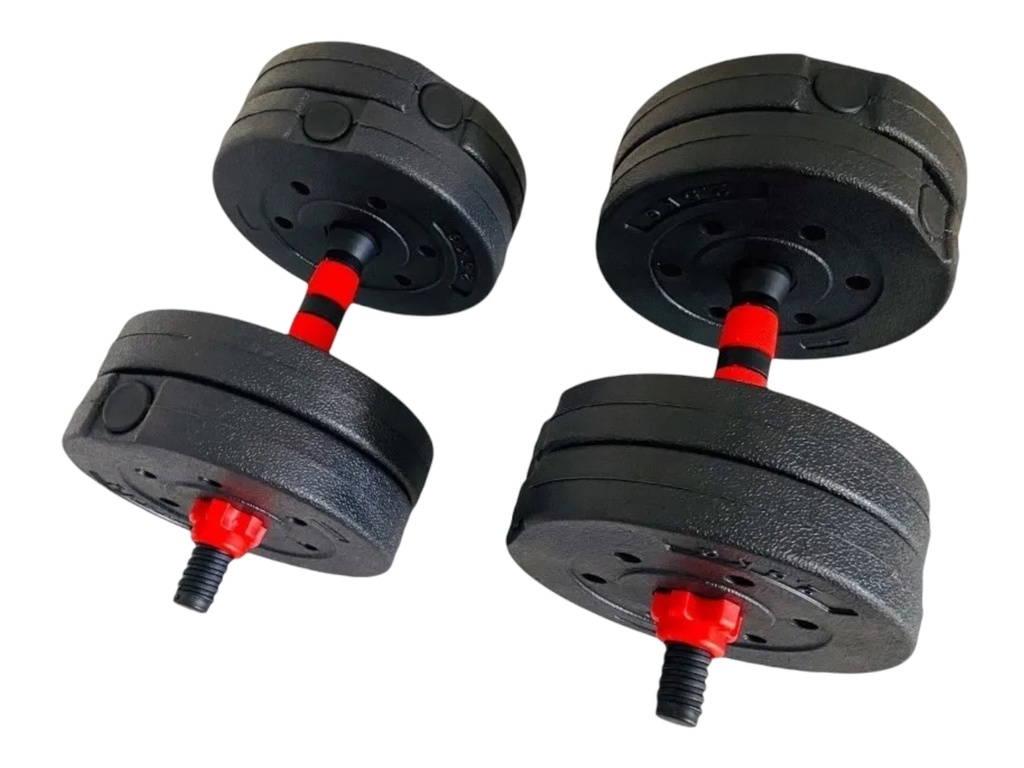 INFINITé Set de mancuernas y barra ajustable a 20 kg// Pvc dumbell set 20 kg IF-MA20K