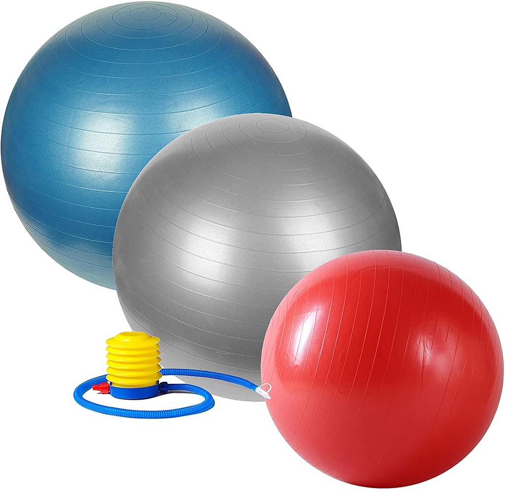 Pelota de Gimnasio anti explosion con bomba de aire 55cm Sunny Health &amp; Fitness